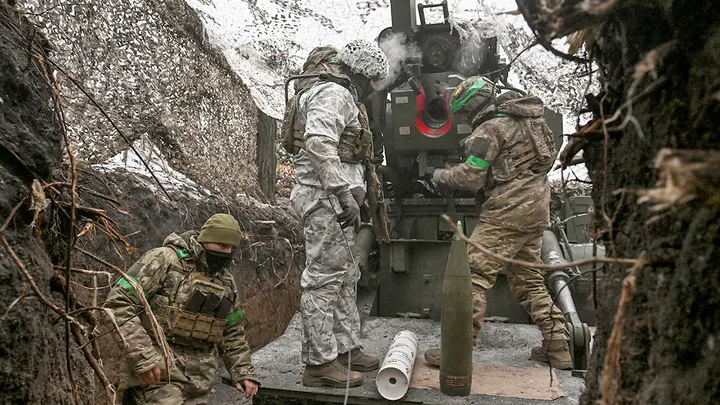 President Donald Trump speaking about foreign policy strategy as the Ukraine war continues