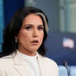Tulsi Gabbard speaking at press conference about whistleblower complaint