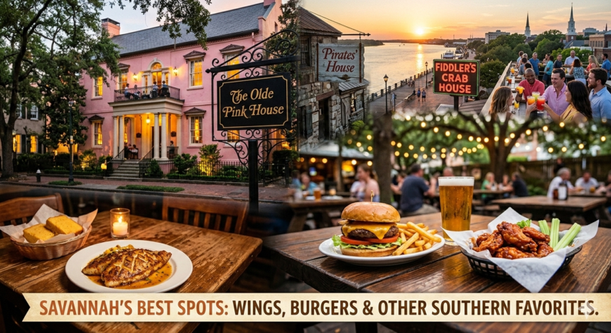 Savannah’s Best Spots for Wings, Burgers and Other Southern Favorites