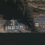 Huge fires at Russian oil facilities following