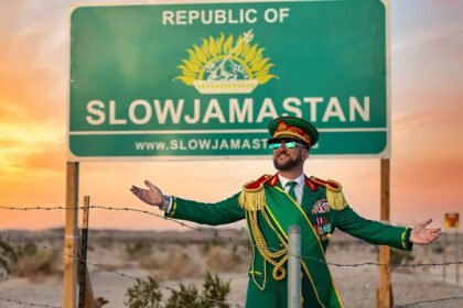 Explore Slowjamastan, a self-declared micronation in California’s desert where a radio host turned landowner built a playful “country” with unique rules and thousands of followers.