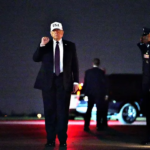 Leigh McGowan speaking during a CNN panel discussion about Donald Trump and AI policy