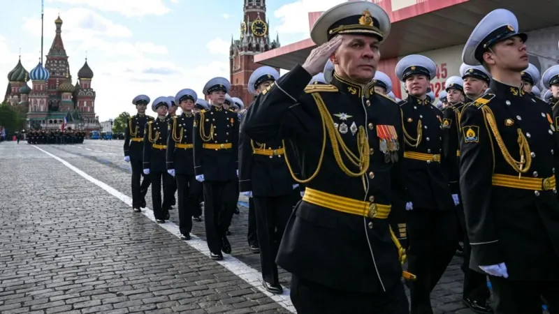 Russia scales back its Victory Day parade in Moscow due to security threats linked to Ukraine. No tanks or cadets will appear this year.