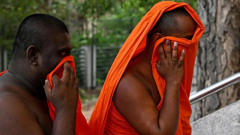 Twenty two monks were detained in Sri Lanka after officials found cannabis hidden in their luggage at the airport.