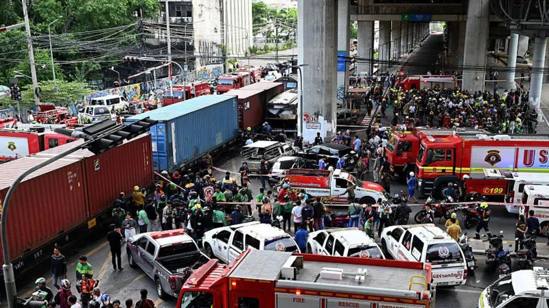 Driver of crashed train tested positive for drugs, Thai police say