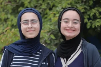 Gaza teenage sisters win an environmental award for turning war rubble into reusable bricks, aiming to support local