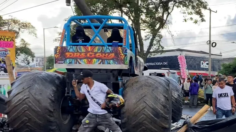 A monster truck crash in Popayán, Colombia killed three people and injured dozens after an alleged brake failure during a public show