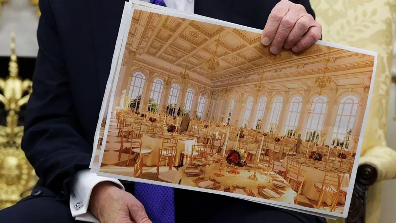 A Senate rules official blocks federal funding for a White House ballroom plan tied to Donald Trump, triggering debate over taxpayer use, security spending, and private donations.