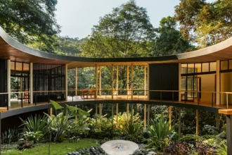 Explore unique summer homes designed to blend with nature, from Costa Rica rainforests to Greece, showcasing sustainable architecture and natural living spaces.