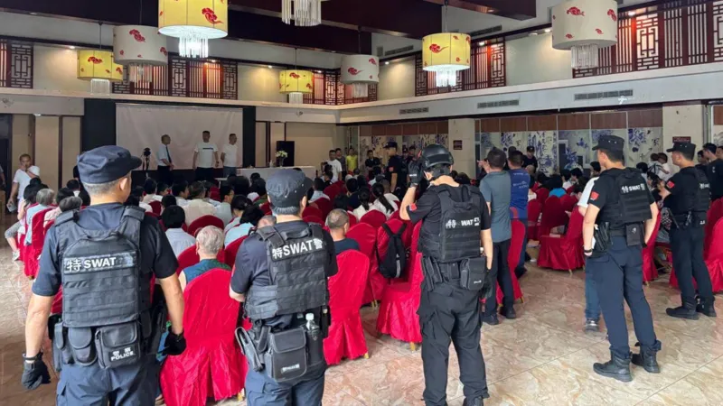 Armed police in Jiangyou detained leaders of an underground Protestant church during a Sunday service raid, raising concerns over religious freedom in China.
