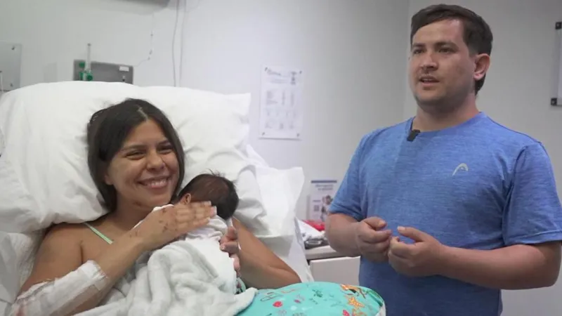 Mum rescued from Venezuela rubble with newborn baby tells BBC how he helped her survive