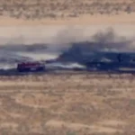 A US Air Force B52 bomber crashed after take off from Edwards Air Force Base in California, triggering fire, smoke, and an emergency response.
