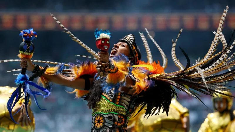 The 2026 FIFA World Cup opens in Mexico City with a colorful ceremony, major music performances, and passionate fans at the historic Azteca Stadium.
