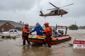 At least two people have died and more than 230 people have been rescued after severe Texas flash floods swept through Hill Country