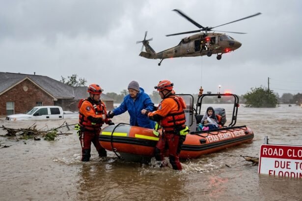 At least two people have died and more than 230 people have been rescued after severe Texas flash floods swept through Hill Country