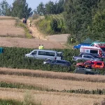Two Polish farmers were killed by a Ukrainian missile in November 2022, although it was believed to be a Ukrainian air defense missile responding to a Russian strike. At around 03:40 on Thursday (01:40 GMT), Poland's military used an F-16 fighter jet to intercept the object before it disappeared from radar sensors a few minutes later. A military helicopter was then sent to survey the area. Further southeast, in Lublin and Krasnystaw, air raid sirens went off in response to Russian bombs in neighboring Ukraine. Nearly an hour after Tarnawa Kolonia homeowners reported hearing a loud boom at approximately 4:00, police found the crash scene.