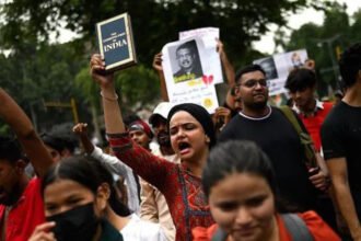 Thousands of CJP supporters gathered in Delhi to protest alleged exam paper leaks and demand the education minister's resignation.