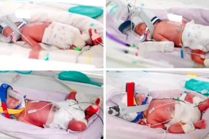 Rare Identical Quadruplets Born in Australia After High Risk Pregnancy A Rare Birth Surprises Australian Family An Australian family has welcomed four identical baby girls after an incredibly rare pregnancy that doctors describe as one of the rarest natural pregnancies ever recorded. The babies were born by caesarean section at 28 weeks and four days after doctors closely monitored the mother's condition throughout the pregnancy. Jenitar Na'amoana, 34, and her husband Jortham already had four children. They never expected to hear they were going to have quadruplets. The unexpected news came as a huge surprise to the family. Doctors Call the Pregnancy Exceptionally Rare Medical specialists confirmed the babies are naturally conceived monozygotic quadruplets. This means one fertilised egg divided into four separate embryos. Doctors estimate this type of pregnancy happens in only one out of every 15 million pregnancies. The medical team also explained that all four babies shared a single placenta. Specialists say this makes the pregnancy even more unusual and extremely rare. Careful Monitoring Helped Protect Mother and Babies Because of the high risks, doctors admitted Jenitar to the hospital at 25 weeks so they could closely monitor both her and the babies. Their main goal was to safely reach at least 28 weeks of pregnancy. The medical team successfully managed the pregnancy, and the babies arrived at 28 weeks and four days. Although they were born prematurely, doctors reported that all four girls are healthy and receiving the care they need. Family Celebrates a Remarkable Milestone Doctors described the successful birth as an incredible achievement. Reaching more than 28 weeks with such a rare pregnancy gave the babies a stronger start than many specialists expected. The family is now celebrating the arrival of four healthy daughters while medical staff continue to care for the newborns during their early weeks. A Pregnancy That Will Be Remembered Naturally conceived identical quadruplets are among the rarest births in the world. Medical experts say pregnancies like this are almost never seen, making the birth of these four sisters an extraordinary event in Australia.