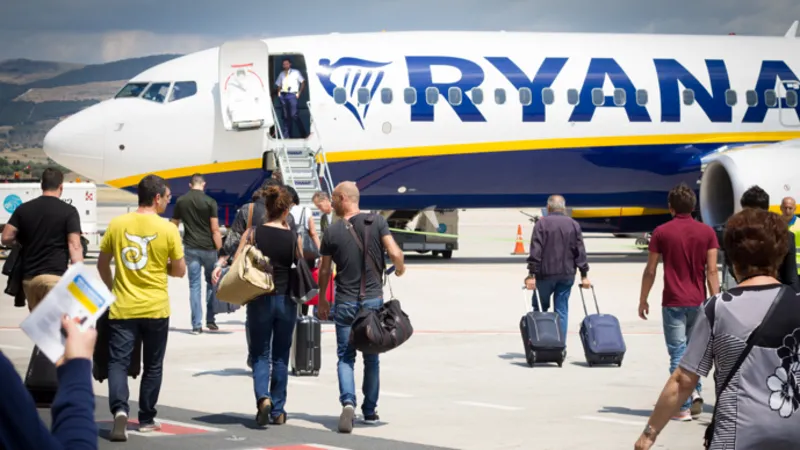 Ryanair profits drop