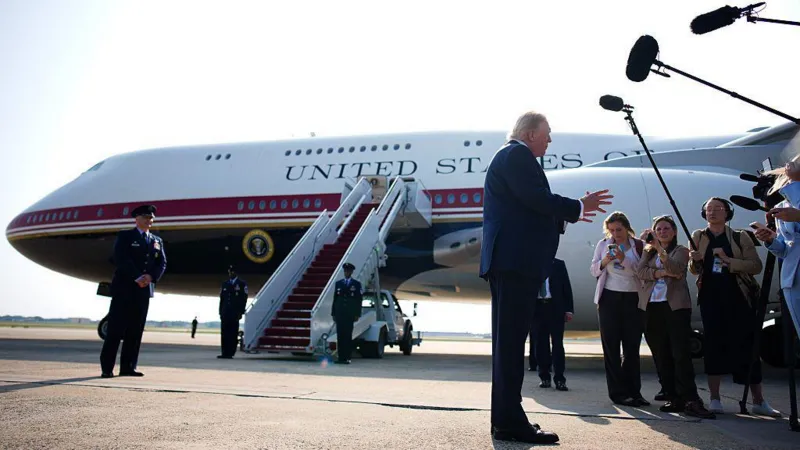 Trump Air Force One report reveals security concerns as New York Times journalists face subpoenas over alleged classified information leaks.