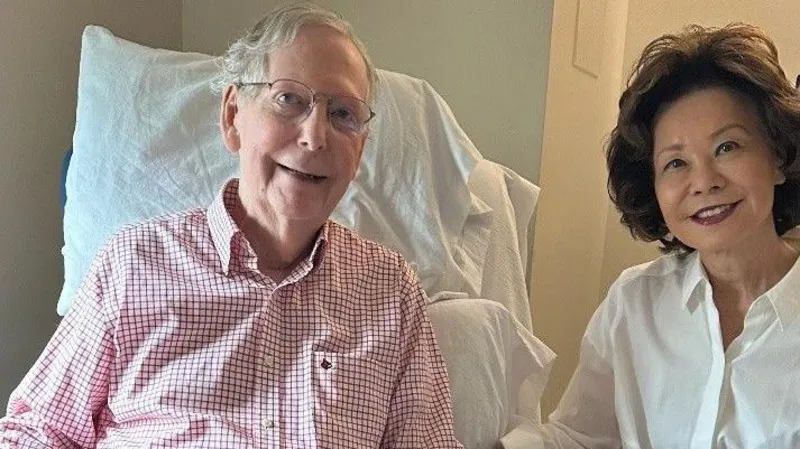 Mitch McConnell shares a health update after a fall and mild pneumonia, saying he will delay his Senate return while continuing rehabilitation and recovery.