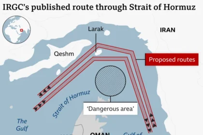 US insists Strait of Hormuz is open as it exchanges strikes with Iran
