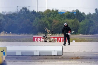 Drone carrying explosives found at German airport, police say