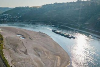 Rhine falls to record low levels as drought strains Europe's rivers