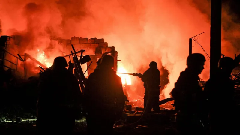 According to Ukraine's Armed Forces, the attacks targeted the city's Tanevo oil refinery, resulting in at least 75 injuries. Large plumes of smoke and flames rising into the sky during the day were seen in verified photos on social media, with air raid sirens roaring in the background. Seven of the dead were Uzbek nationals, according to the Uzbek embassy in Tatarstan.