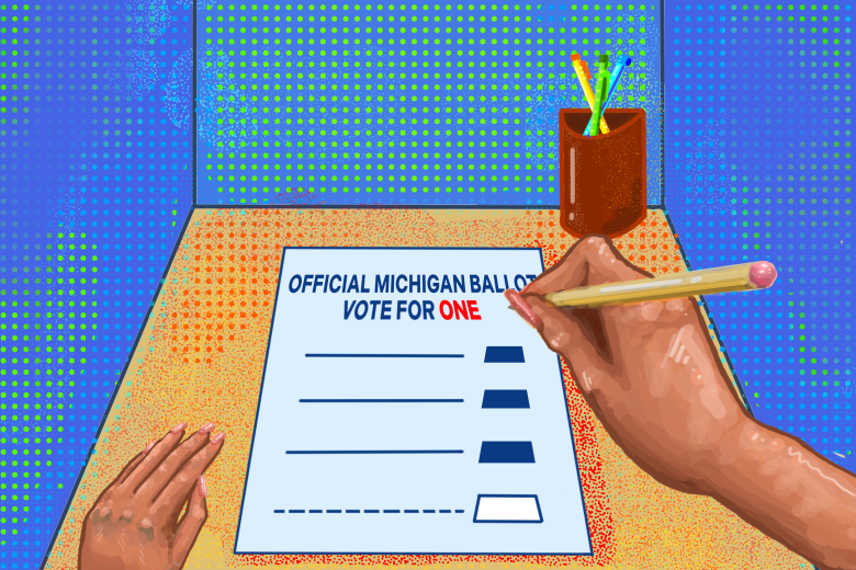 College students preparing to vote in the 2026 Michigan election