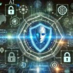 AI driven cybersecurity threats showing artificial intelligence, cyberattacks, and digital security systems