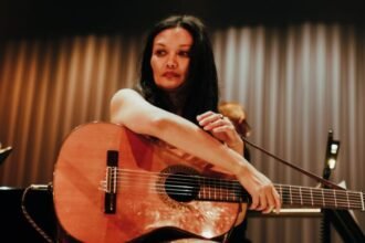 Bic Runga during a live music performance