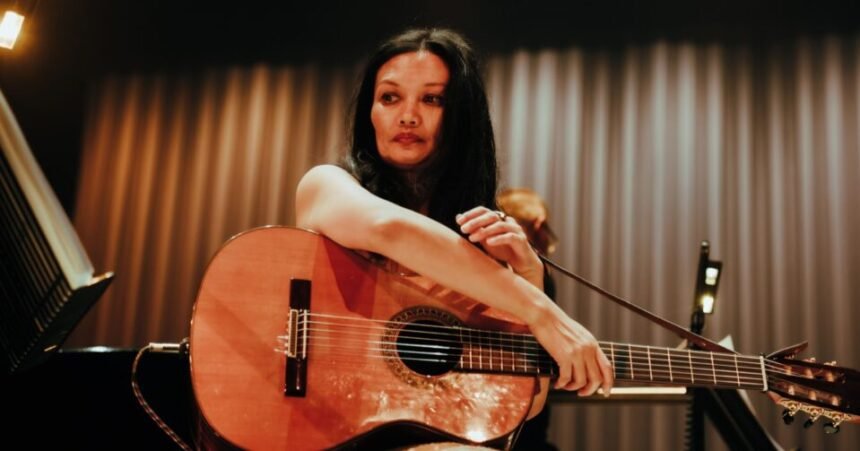 Bic Runga during a live music performance