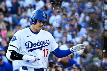 Shohei Ohtani during a Los Angeles Dodgers baseball game