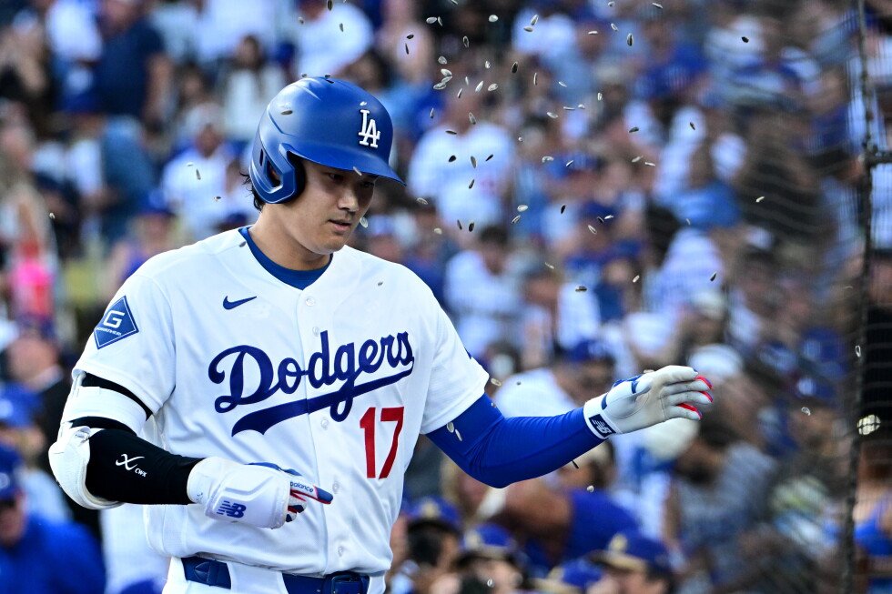 Shohei Ohtani during a Los Angeles Dodgers baseball game