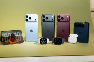 Apple iPhone Duo foldable smartphone shown during the 2026 Apple event