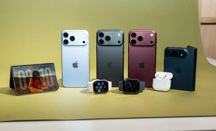 Apple iPhone Duo foldable smartphone shown during the 2026 Apple event
