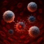 Illustration showing immune cells remembering and responding to a familiar pathogen