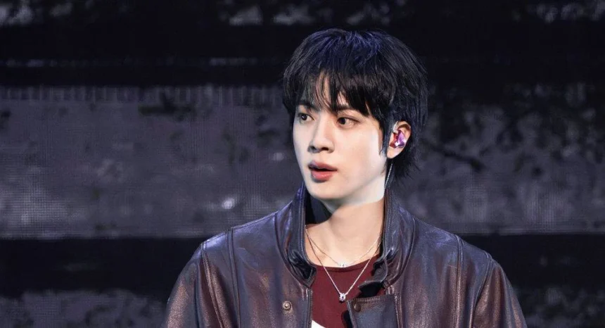 BTS Jin performs during the 2026 iHeartRadio Music Festival in Las Vegas.