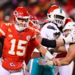 Kansas City Chiefs players during their road game against the Miami Dolphins