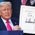 Donald Trump discussing the One Big Beautiful Bill at the White House