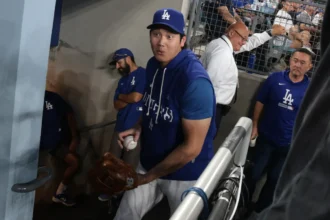 Shohei Ohtani during a Los Angeles Dodgers game