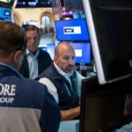 U.S. stock market trading after a strong jobs report raises concerns about higher Federal Reserve interest rates.