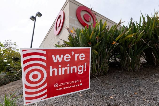 A job hiring sign in the United States as strong August employment data raises interest rate expectations.