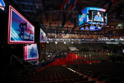 Republican leaders and supporters gather at the GOP midterm convention in Dallas, Texas.