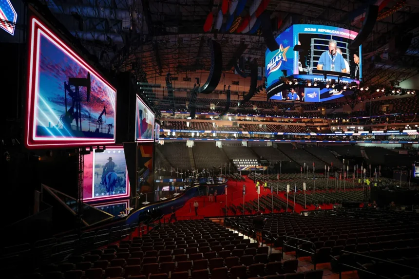 Republican leaders and supporters gather at the GOP midterm convention in Dallas, Texas.