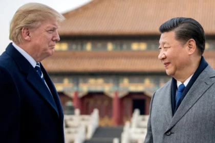 Donald Trump and Xi Jinping during a high level U.S. China meeting