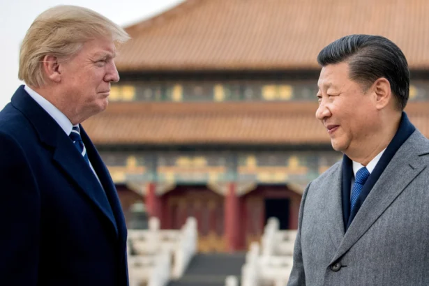 Donald Trump and Xi Jinping during a high level U.S. China meeting