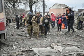 Ukrainian military ground drones prepared for frontline operations