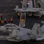 US aircraft carrier deployed in the Middle East during 2026.